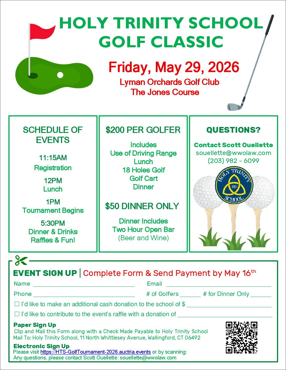 HTS Golf Tournament Form 2026